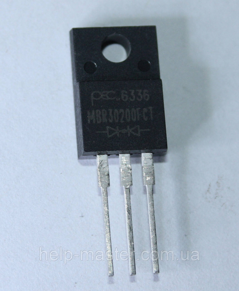 Діод Шоттки MBR30200FCT; (30A, 200В)