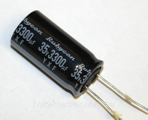 3300 мкф-35в (105 °C) <YXF> 18*35 Rubycon