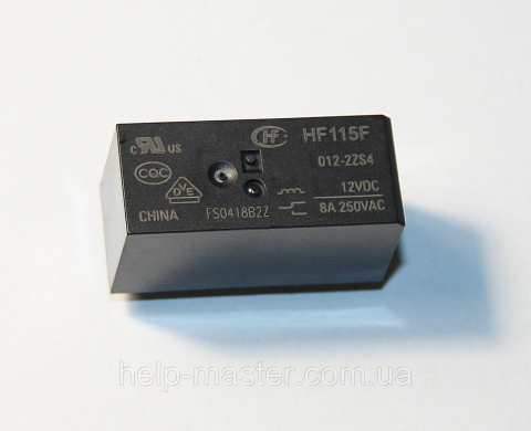 Реле електромеханічне HF115F/012-2ZS4 (12VDC)