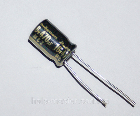 Конденсатор електролітичний 470 мкф-16v (105 °C)