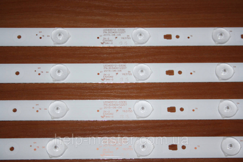 LED40D12-03(B) PN:30340012207 комплект планок.