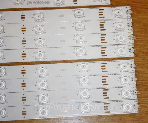 ZBJ60600-AB, ZBK60600-AB, ZBL60600-AB, ZBM60600-AB комплект led планок на телевизор