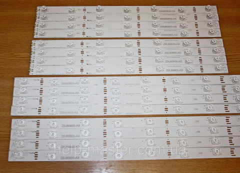 ZBJ60600-AB, ZBK60600-AB, ZBL60600-AB, ZBM60600-AB комплект led планок на телевизор