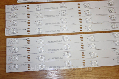 ZBJ60600-AB, ZBK60600-AB, ZBL60600-AB, ZBM60600-AB комплект led планок на телевизор