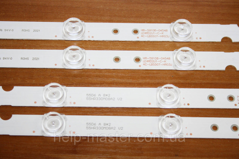Комплект led планок на телевизор 55HR330M08A2 + 55HR330M07B2 (4C-LB5508-HR03J/4C-LB5507-HR03J)