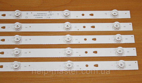 Комплект планок LED підсвічування LED43D10A-01(A) PN:30343010213 / LED43D10B-01(A) PN:30343010214