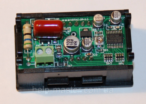 Цифровий LED-вольтметр AC 75-300V блакитний
